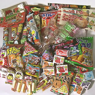 Assorted Japanese Junk Food Snack "Dagashi" Basketful of 78 Pack